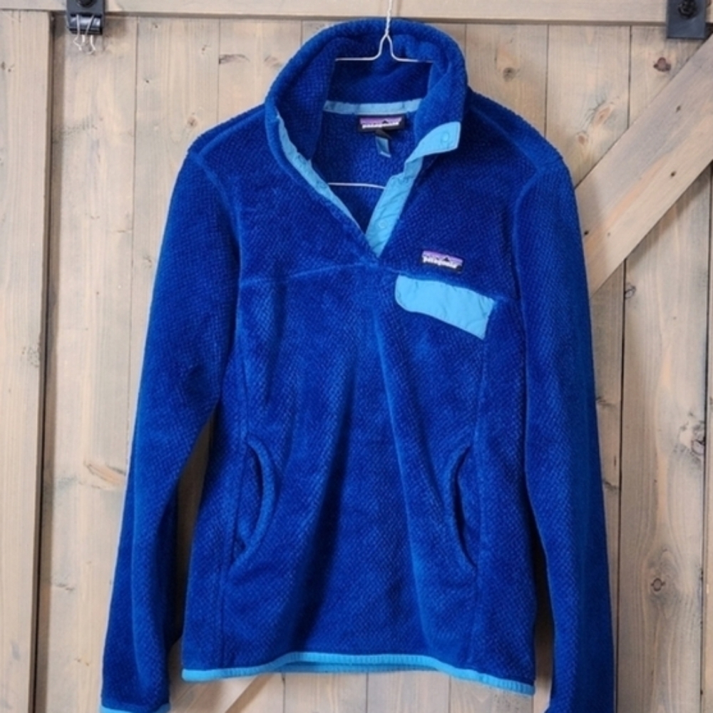 Patagonia Fleece Sweater Pullover XS Cobalt Blue